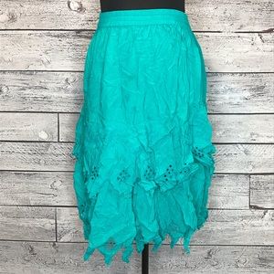 Blue sky vintage layered skirt size small